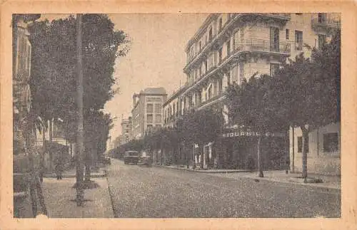 B063 Algerien Hussein-Dey Rue Principale Vintage Postkarte