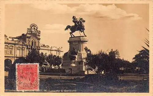 L359 Argentinien 1915 Buenos Aires Monumento a Garibaldi Statue Vintage Postkarte
