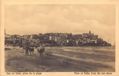 B066 Israel Blick auf Jaffa vom Meer aus Vintage Postkarte