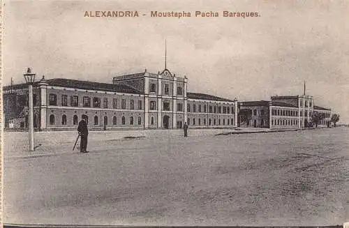 Ägypten Alexandria Moustapha Pacha Baraques Vintage Postkarte