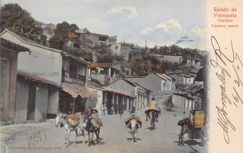 Venezuela 1907 Camino Nuevo Reiten Vintage Postkarte
