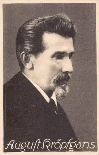 Portrait August Kroepfgans 70. Geburtstag Vintage Postkarte