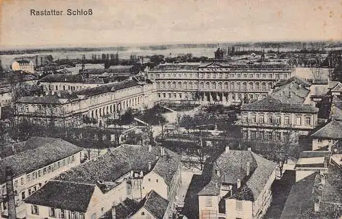 B071 Deutschland Schloss Rastatter Vintage Postkarte