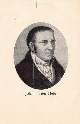Portrait Johann Peter Hebel Schriftsteller Vintage Postkarte