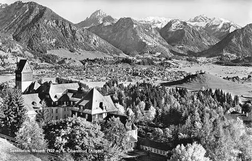 B073 Deutschland Sanatorium Wasach b Oberstdorf Allgäu RPPC Vintage Postkarte