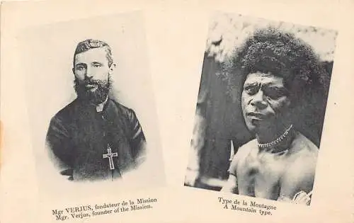 Sri Lanka Bischof Verjus Gründer der Mission und eine ethnische Postkarte vom Typ Berge