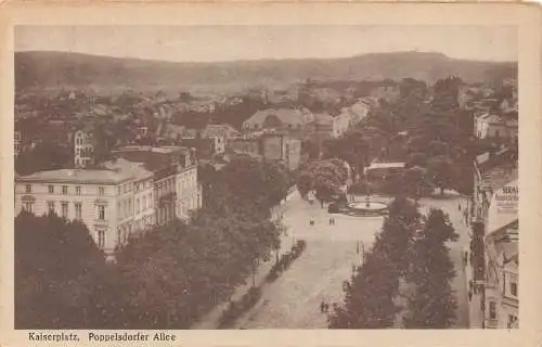 B076 Deutschland Bonn Kaiserplatz Poppelsdorf Allee Vintage Postkarte