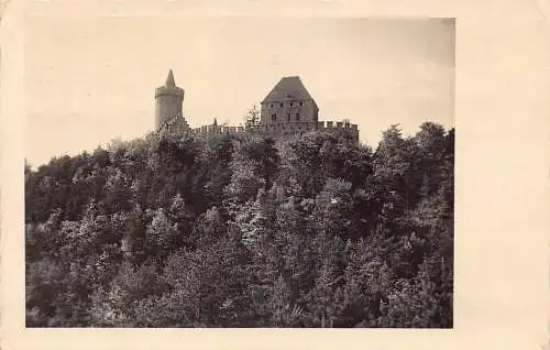 B077 Tschechien 1949 Schloss Hrad Kokorin RPPC Vintage Postkarte