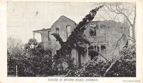 Südafrika 1907 Haus in Moore Road Durban Vintage Postkarte