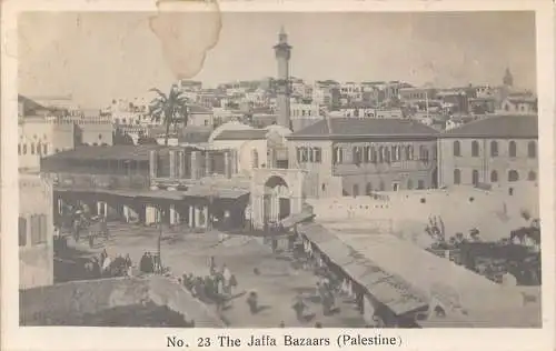 Israel Die Jaffa Basare Vintage Postkarte