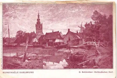 B072 Deutschland Kunsthalle Karlsruhe Vintage Postkarte