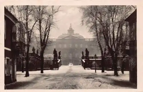 B071 Deutschland 1940 Schloss Rastatt im Schloss Rauhreif RPPC Vintage Postkarte