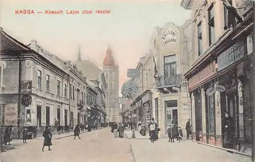 B068 Slowakei Kassa Kosice Kossuth Lajos Straße Judaica Geschäft Fischer J Postkarte