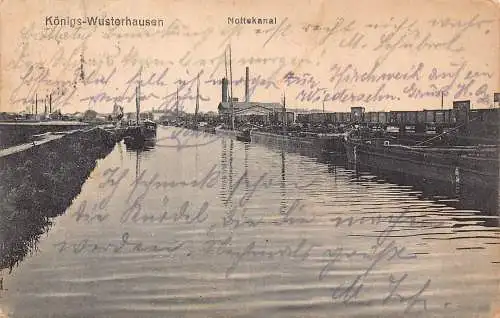 B076 Deutschland 1934 Königs Wusterhausen Notkanal Kanal Vintage Postkarte