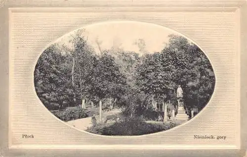B068 Polen 1918 Plock Niemieck gory Garden Passepartout WWI Feldpostkarte