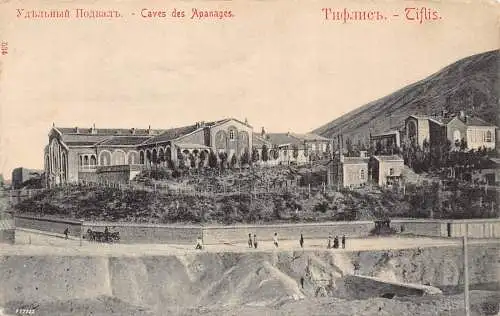 B069 Georgien Tiflis Tblisi Höhlen des Apanages Vintage Postkarte