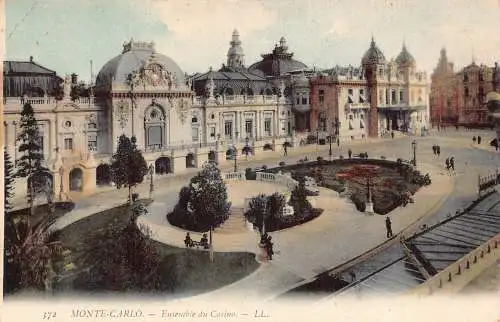B070 Monaco Monte Carlo Ensemble du Casino Vintage Postkarte