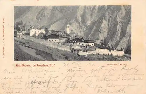 A120 Italien 1901 Karthaus Schnalserthal Südtirol Berg Vintage Postkarte
