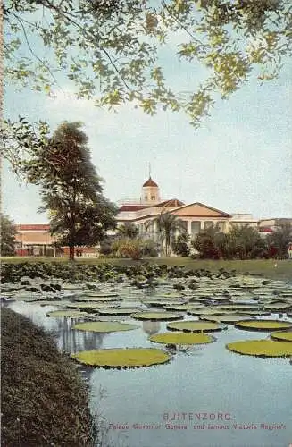 L228 Indonesien Niederländisch-Ostindien Buitenzorg Palace Gouverneur Vintage Postkarte