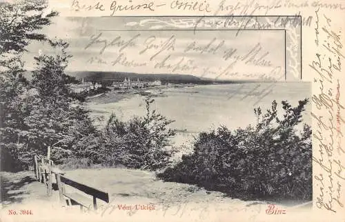 L021 Deutschland 1901 Binz Vom Utkiek Vintage Postkarte