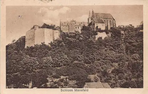 L021 Deutschland Schloss Mansfeld Bezahlt Gebühr gebühr bezahlt Vintage Postkarte