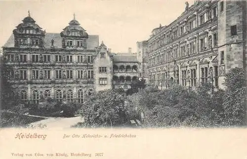 L020 Deutschland Heidelberg Otto Heinrichs Friedrichsbau Vintage Postkarte