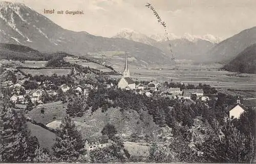 A122 Österreich 1911 Imst mit Gurgeltal Gesamtansicht Vintage Postkarte