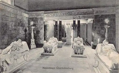 L020 Deutschland 1909 Charlottenburg Mausoleum Innenraum Vintage Postkarte