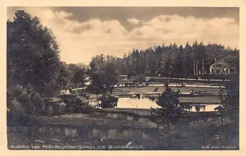 A124 Deutschland München Zoo Garten Wald Restaurant Seen Vintage Postkarte