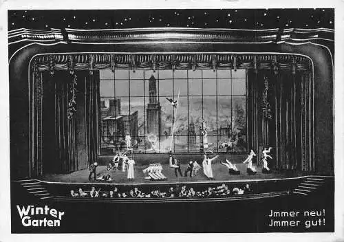 B083 Werbung Wintergarten Zirkus Akrobatik Theater Vintage Postkarte