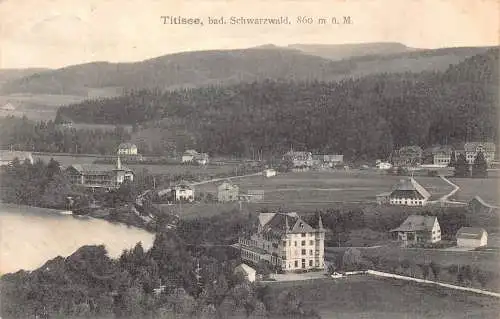 A123 Deutschland 1908 Titisee Bad Schwarzwald See Schloss Vintage Postkarte