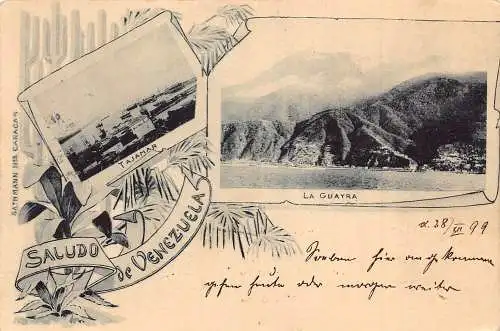 Venezuela 1899 Saludo de La Guayra Tajamar Vintage Postkarte