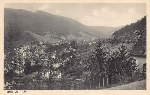 Deutschland Bad Wilbad Gesamtansicht Vintage Postkarte