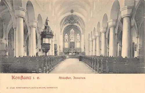 L157 Deutschland Konstanz I.SS. Münster, Inneres. alte Postkarte