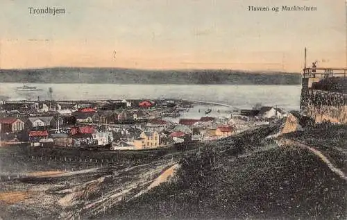 L035 Norwegen Trondhjem 1910 alte Postkarte