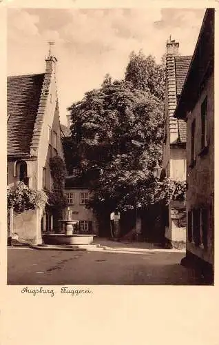 L159 Deutschland 1936 Augsburg. Fuggerei Vintage Postkarte