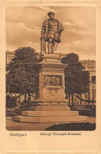 L160 Germany Stuttgart. Herzog Christoph-Denkmal. alte Postkarte