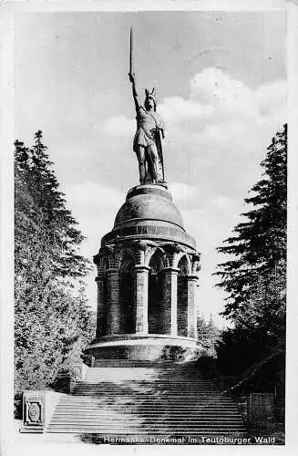 L217 Deutschland 1936 Hermanns Denkmal im Teuroburger Wald Denkmal Vintage Postkarte