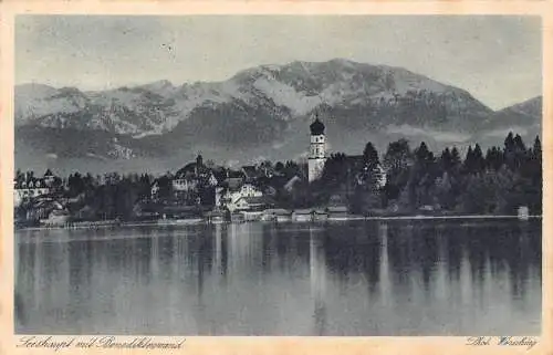 B089 Deutschland Seehaupt mit Benediktenwand Vintage Postkarte
