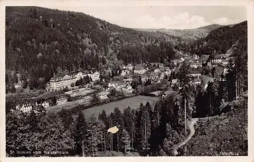 B089 Deutschland St Blasien vom Weissenstein RPPC Vintage Postkarte