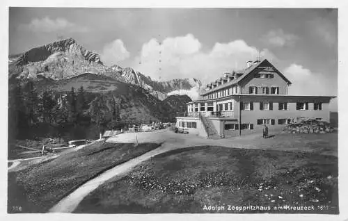 B089 Deutschland 1928 Adolph Zoeppritzhaus am Kreuzeck RPPC Postkarte