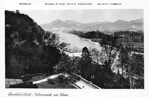 B089 Deutschland Humboldtblick Rolandseck am Rhein RPPC Postkarte