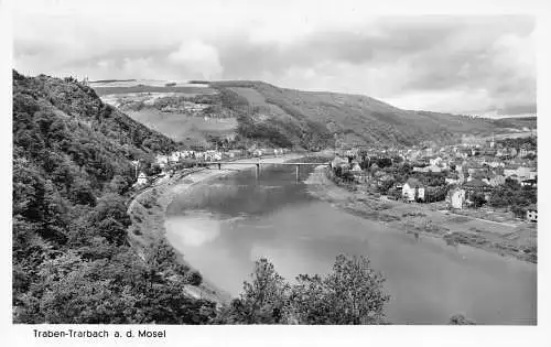 B090 Deutschland Traben Trarbach und Mosel RPPC Vintage Postkarte
