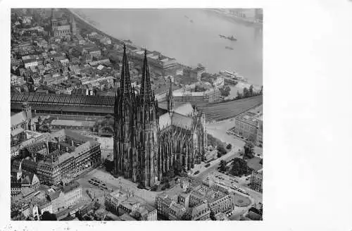 B090 Deutschland Köln am Rhein Kölner Dom RPPC Vintage Postkarte