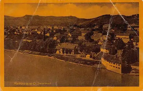 B091 Deutschland 1942 Marburg ad D Steiermark WWII Feldpostkarte