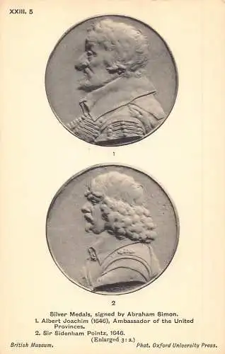 British Museum Medals Albert Joachim Ambassador und Sir Sidenham Pointz Postkarte