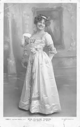 Edwardianische britische Schauspielerin und Sängerin Ellaline Terriss als Beauty of Bath Postkarte