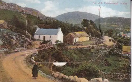 B080 Neuheit Pull Out Irland Irish Homestead House Postkarte