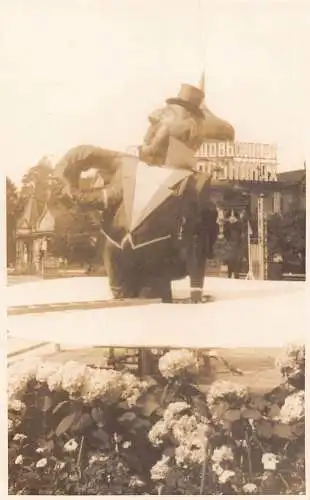 B079 Russland Moskauer Park der Kultur und Ruhe Gentleman Puppe RPPC Postkarte