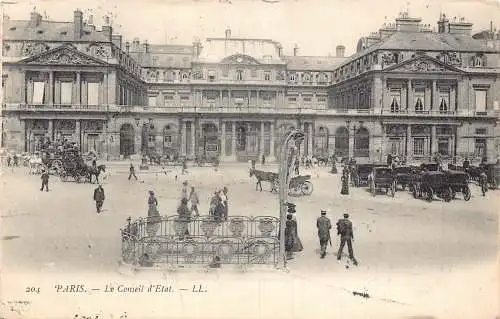 Frankreich 1904 Paris le Conseil d'Etat Kutschen Vintage Postkarte